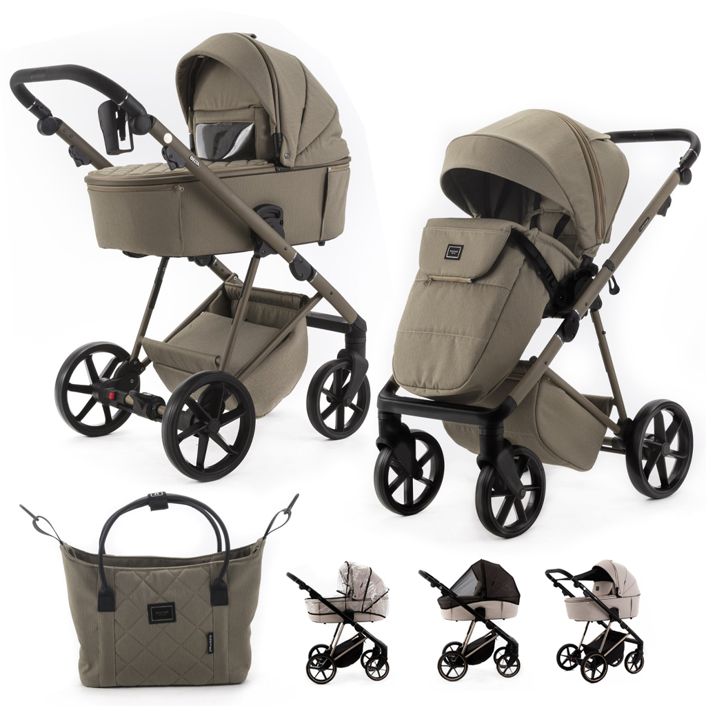 ADAMEX Kombinált babakocsi Delta Natura Taupe