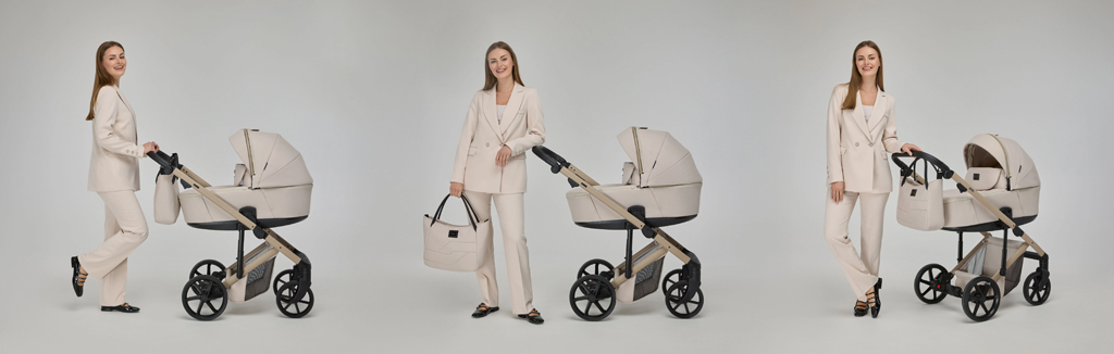 ADAMEX Kombinált babakocsi Dolce Natura Stone