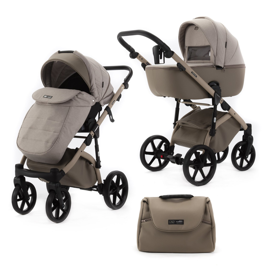 ADAMEX Kombinált babakocsi Nola Natura Cappuccino