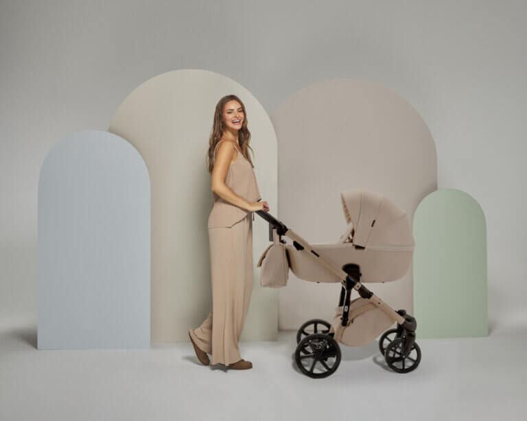 ADAMEX Kombinált babakocsi Nola Natura Cappuccino