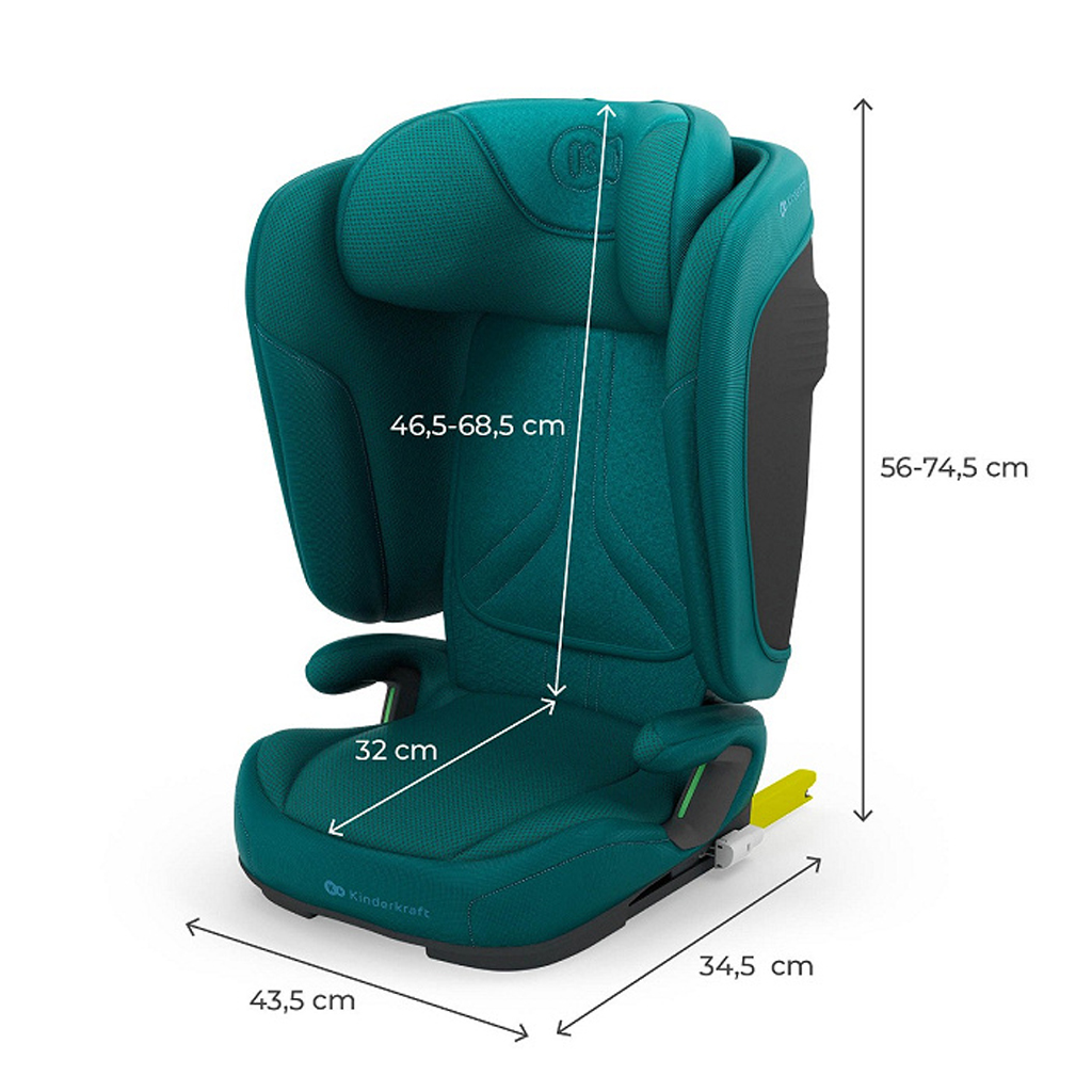 KINDERKRAFT Összecsukható autósülés Unity 2 I-Size (100-150 cm) Zöld