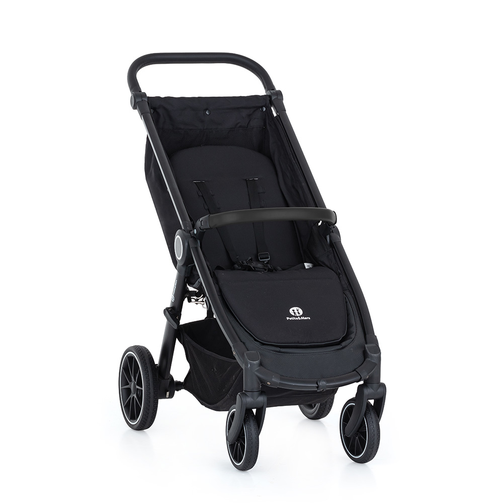PETITE&MARS Street+ babakocsi fekete váz kerekek nélkül