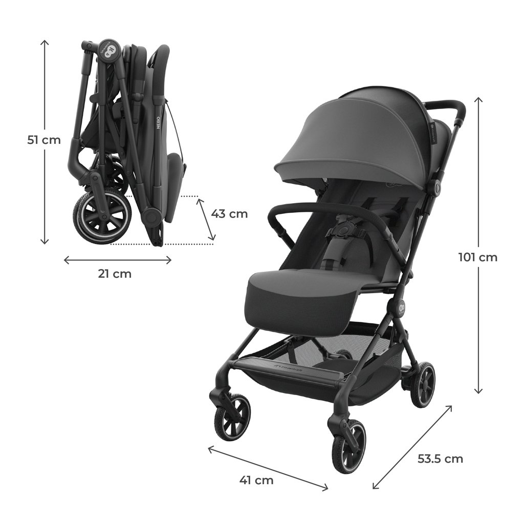 KINDERKRAFT Kočík športový Nebo Platinum Grey