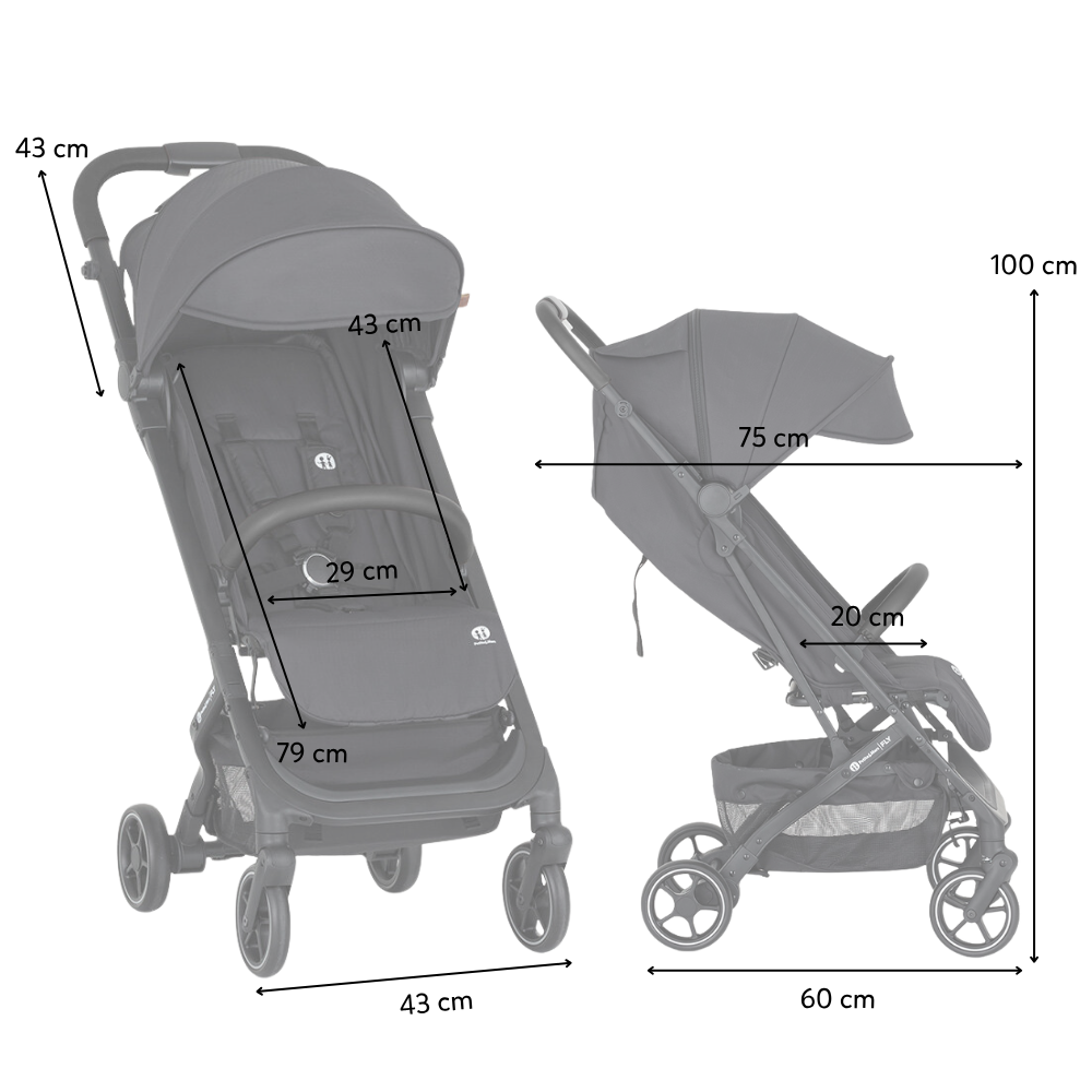 PETITE&amp;amp;amp;amp;amp;amp;amp;amp;amp;MARS Sport babakocsi Fly Perfect Black