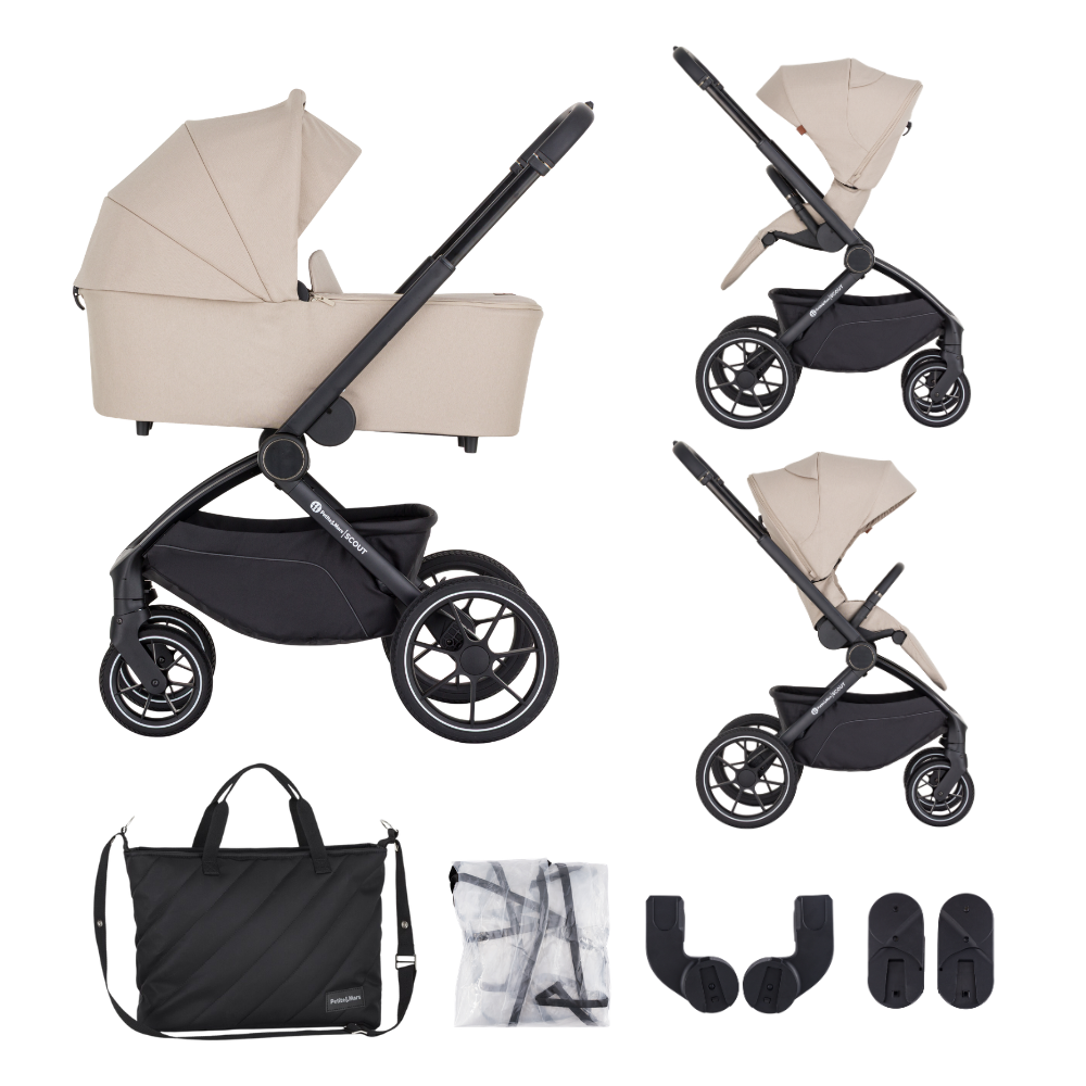 PETITE&amp;MARS Kombinált babakocsi SCOUT 3 az 1-ben Soft Mousse + Core Pro i-Size