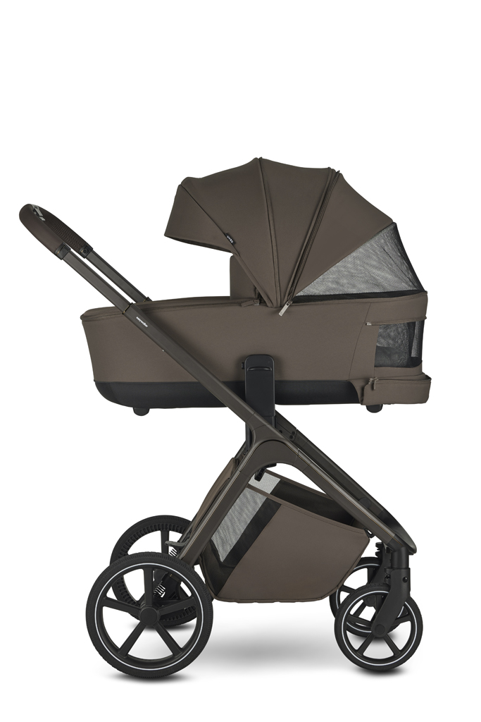EASYWALKER Kombinált babakocsi Zoey Chestnut Brown + CBX By CYBEX Aton B2 i-Size + bázis