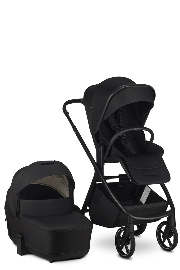 EASYWALKER Kombinált babakocsi Zoey Pure Black + CBX By CYBEX Aton B2 i-Size + bázis