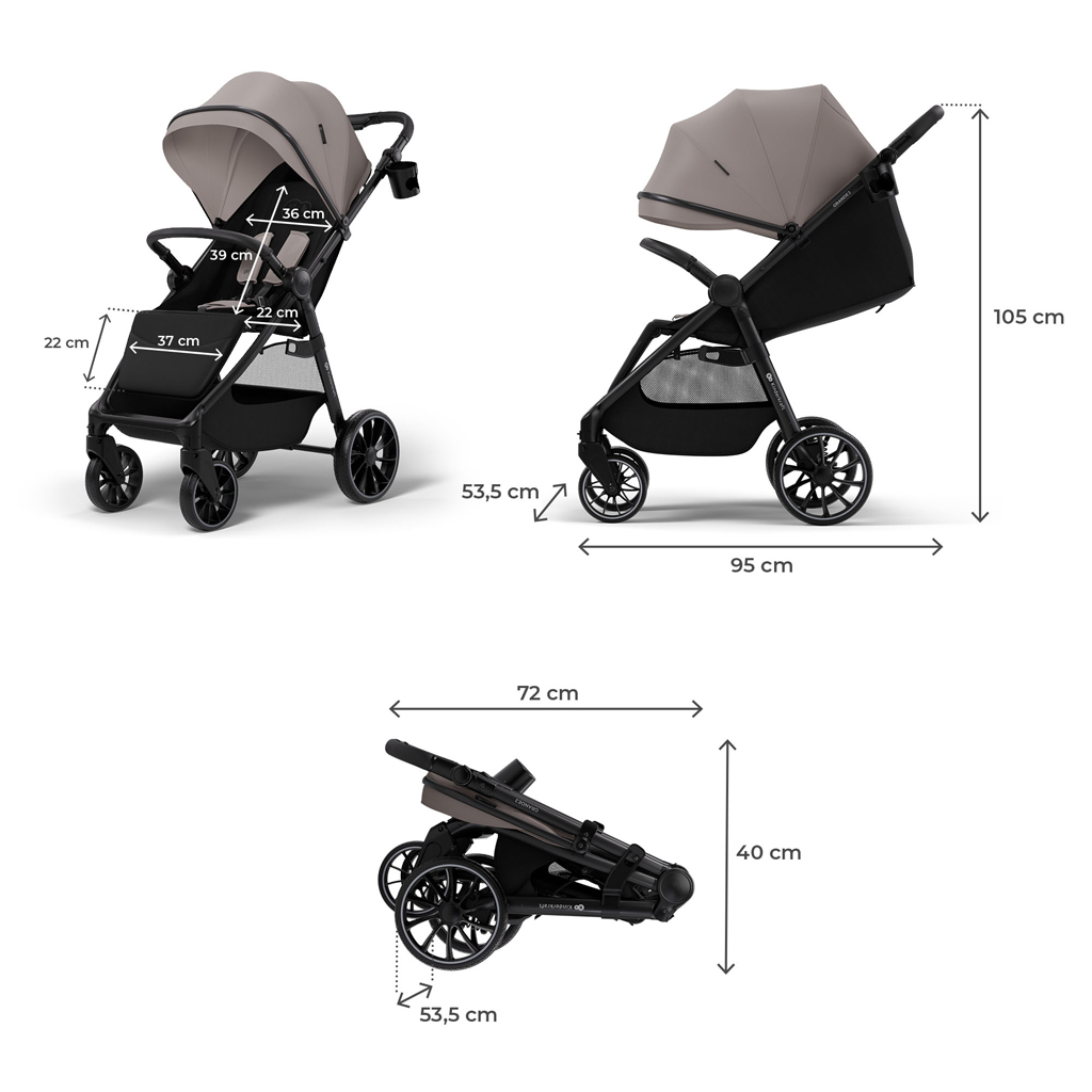 KINDERKRAFT Sport babakocsi Grande 2 Sand Beige