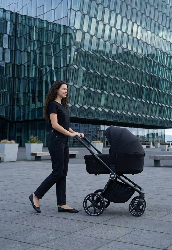 MUUVO Kombinált babakocsi 2in1 Fold Classic Black