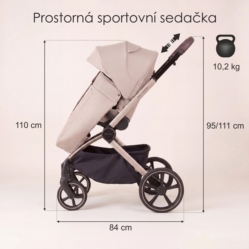 ADAMEX Kočík kombinovaný Como Natura Latte