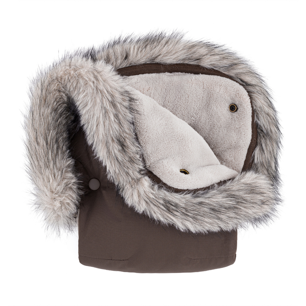 PETITE&amp;amp;amp;MARS Kesztyű / Kézmelegítő babakocsira Furry Rich Brown