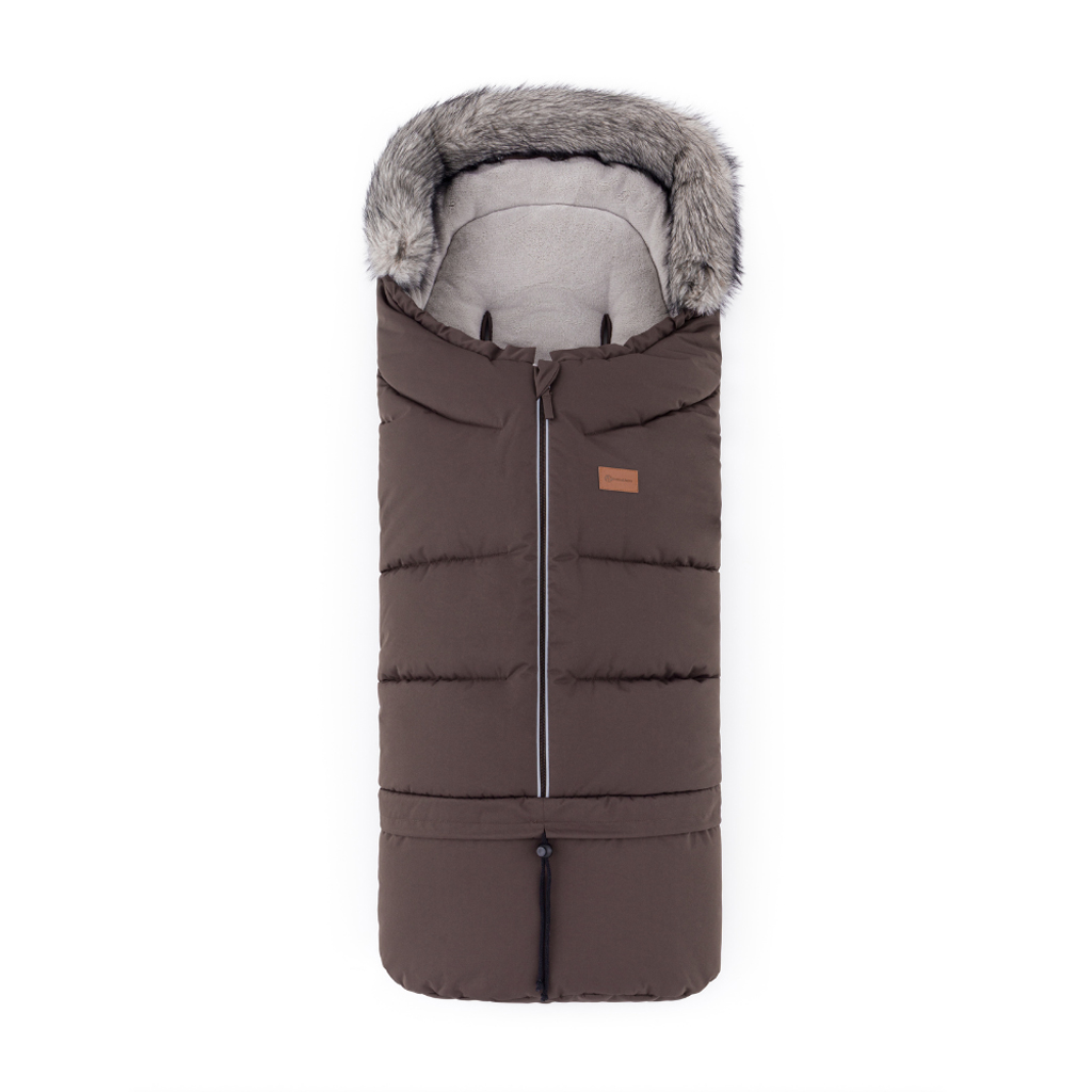 PETITE&amp;amp;amp;amp;amp;amp;amp;amp;amp;amp;amp;MARS Arctic 4v1 téli bundazsák szett + babakocsi kézmelegítő Furry Rich Brown