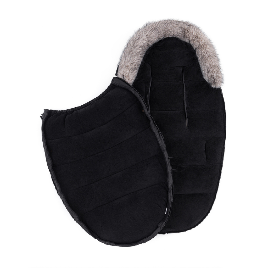 PETITE&amp;amp;amp;amp;amp;MARS Comfy 4v1 téli bundazsák szett + babakocsi kézmelegítő Fjora Forever Black