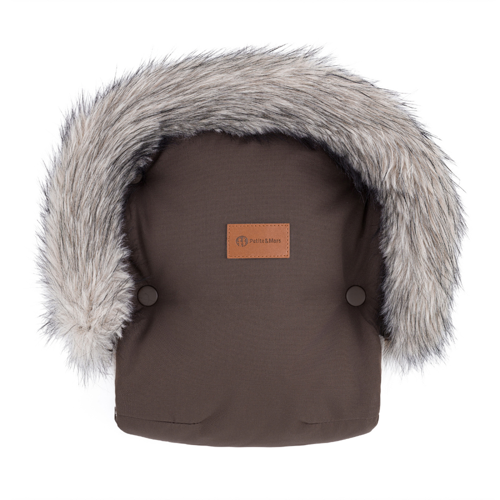 PETITE&amp;amp;amp;amp;amp;amp;amp;amp;amp;amp;amp;amp;amp;amp;amp;MARS Comfy 4v1 téli bundazsák szett + babakocsi kézmelegítő Furry Rich Brown