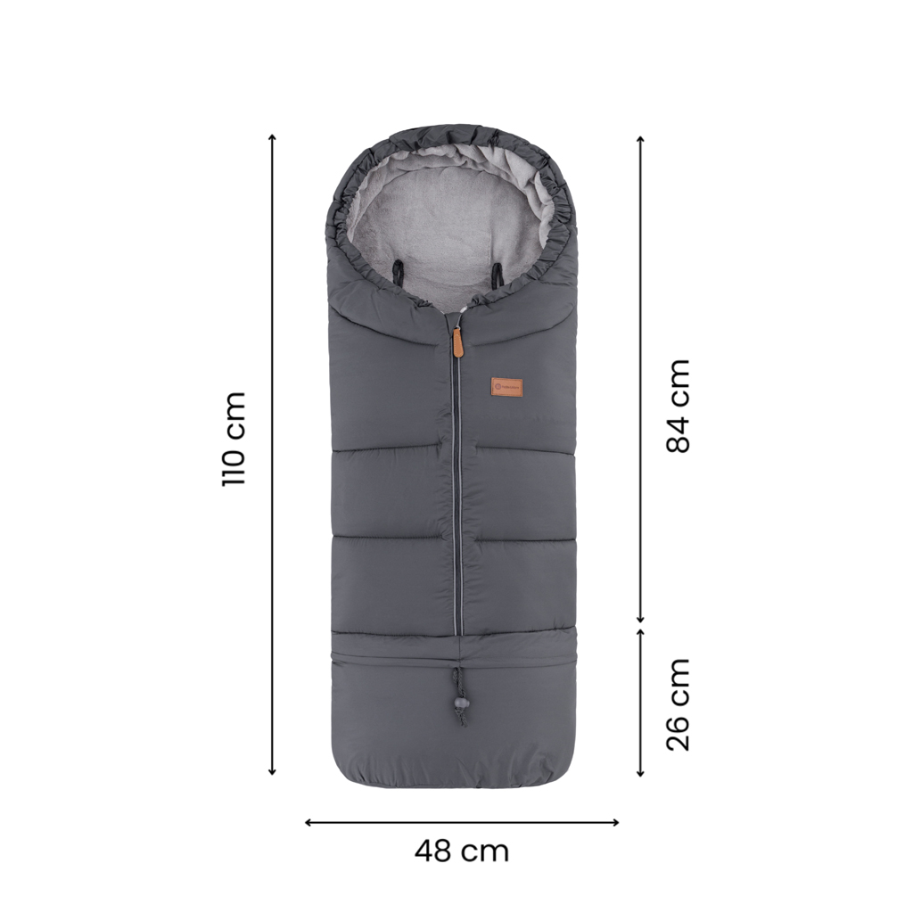 PETITE&amp;amp;amp;amp;amp;amp;amp;amp;amp;amp;amp;amp;MARS Téli szett Jibot 3in1 bundazsák + kézmelegítő kesztyű babakocsira Jasie Dark Walnut