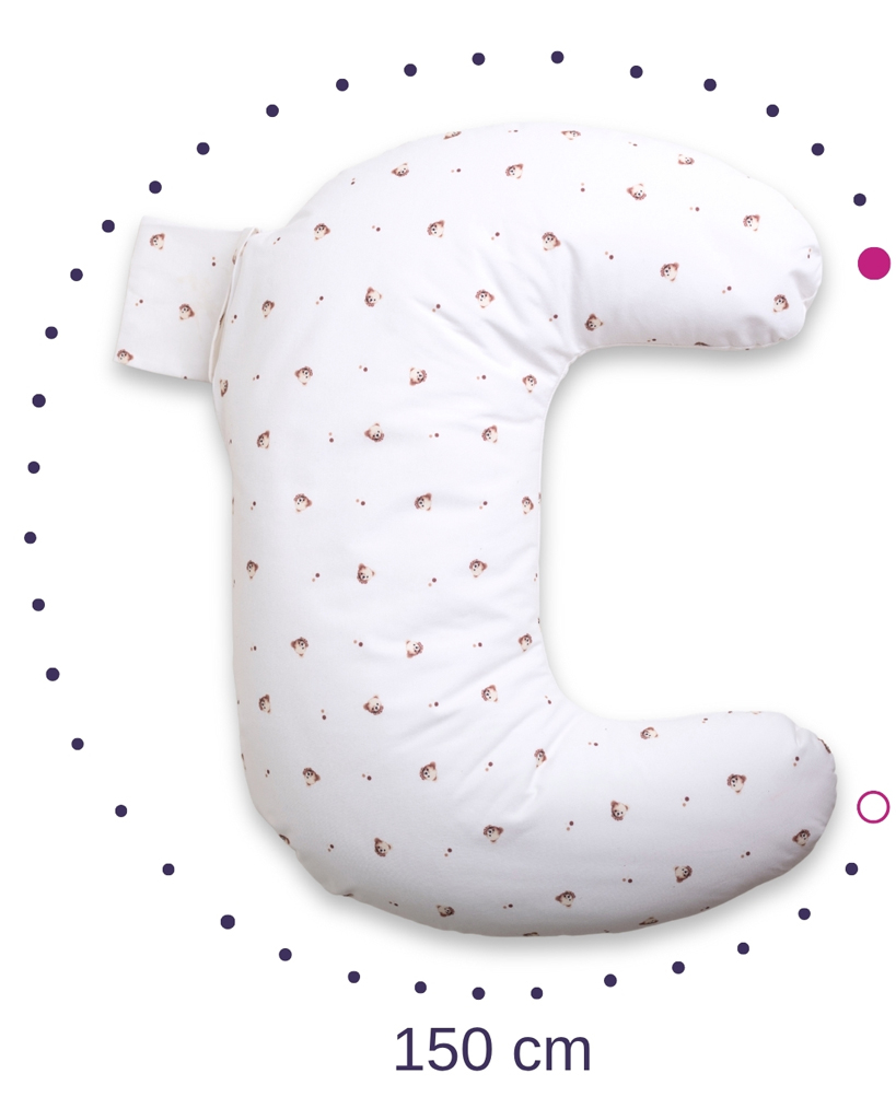 BABYMATEX Szoptatós párna miniRelax Jersey 150cm mackó