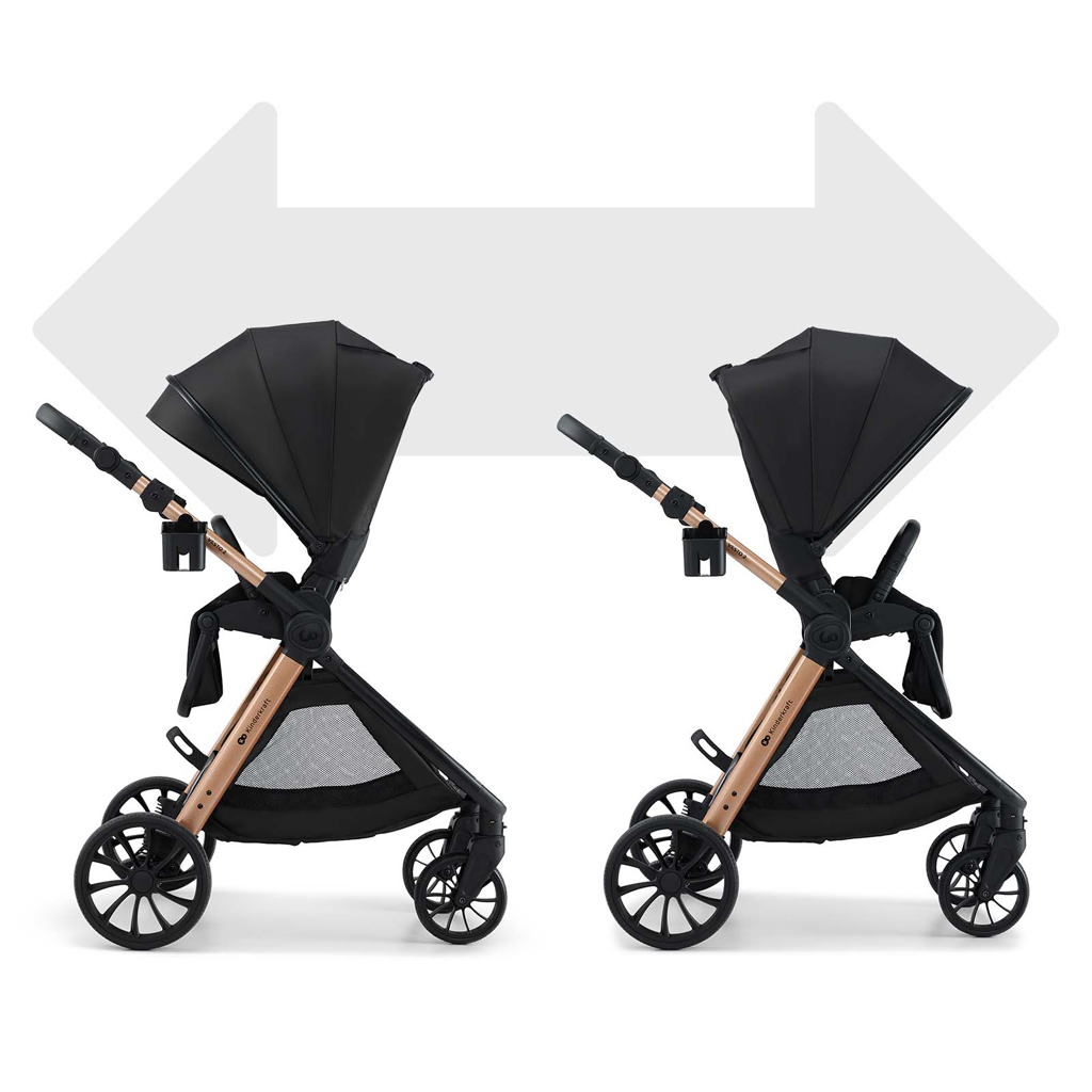 KINDERKRAFT Kočárek kombinovaný Vesto 2 3v1 Black