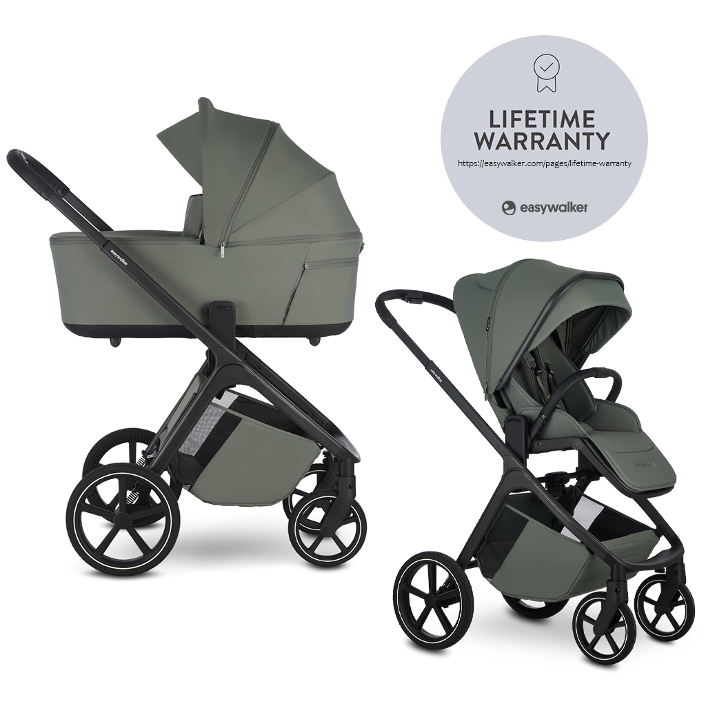 EASYWALKER Kombinált babakocsi Zoey Go Mineral Green