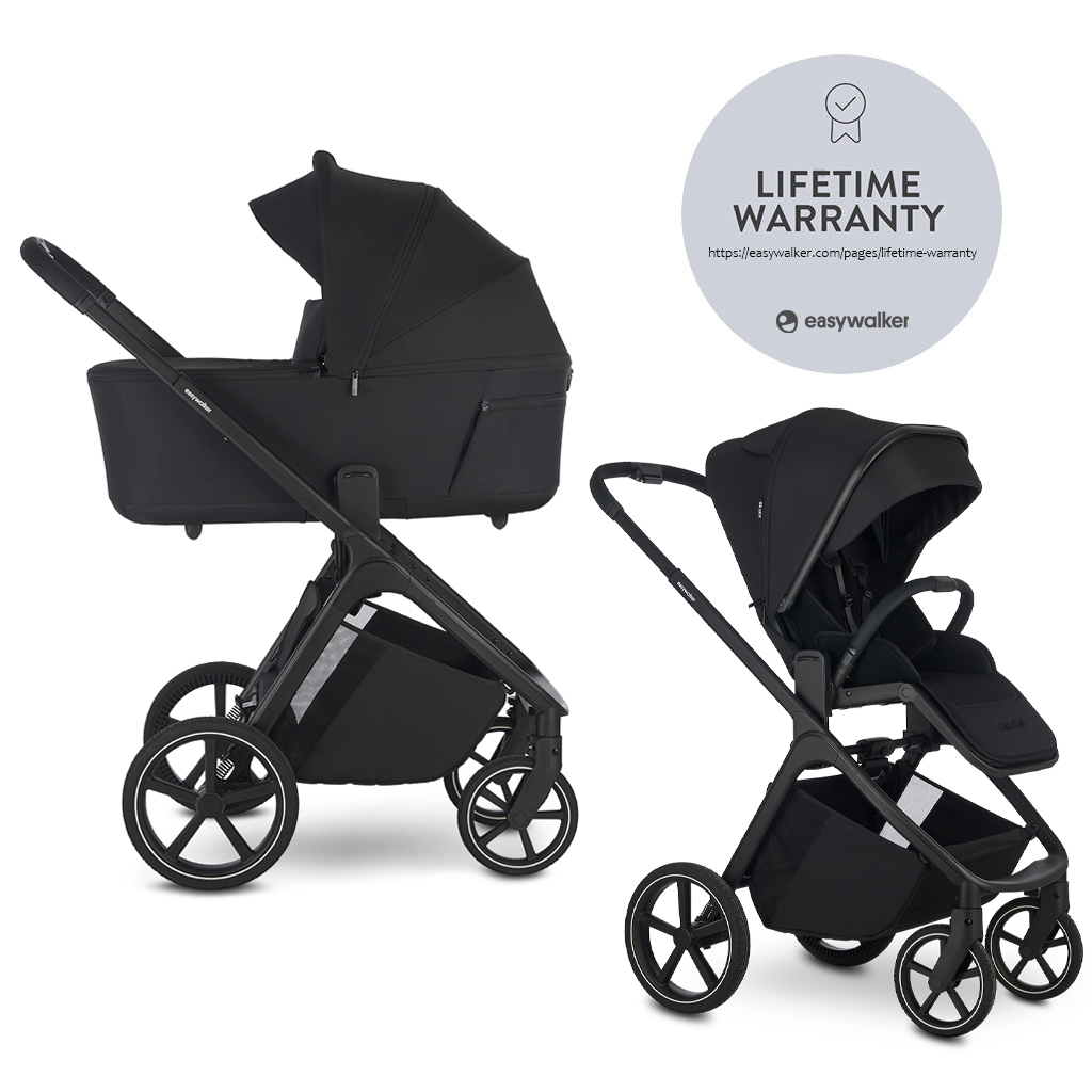 EASYWALKER Kombinált babakocsi Zoey Go Pure Black