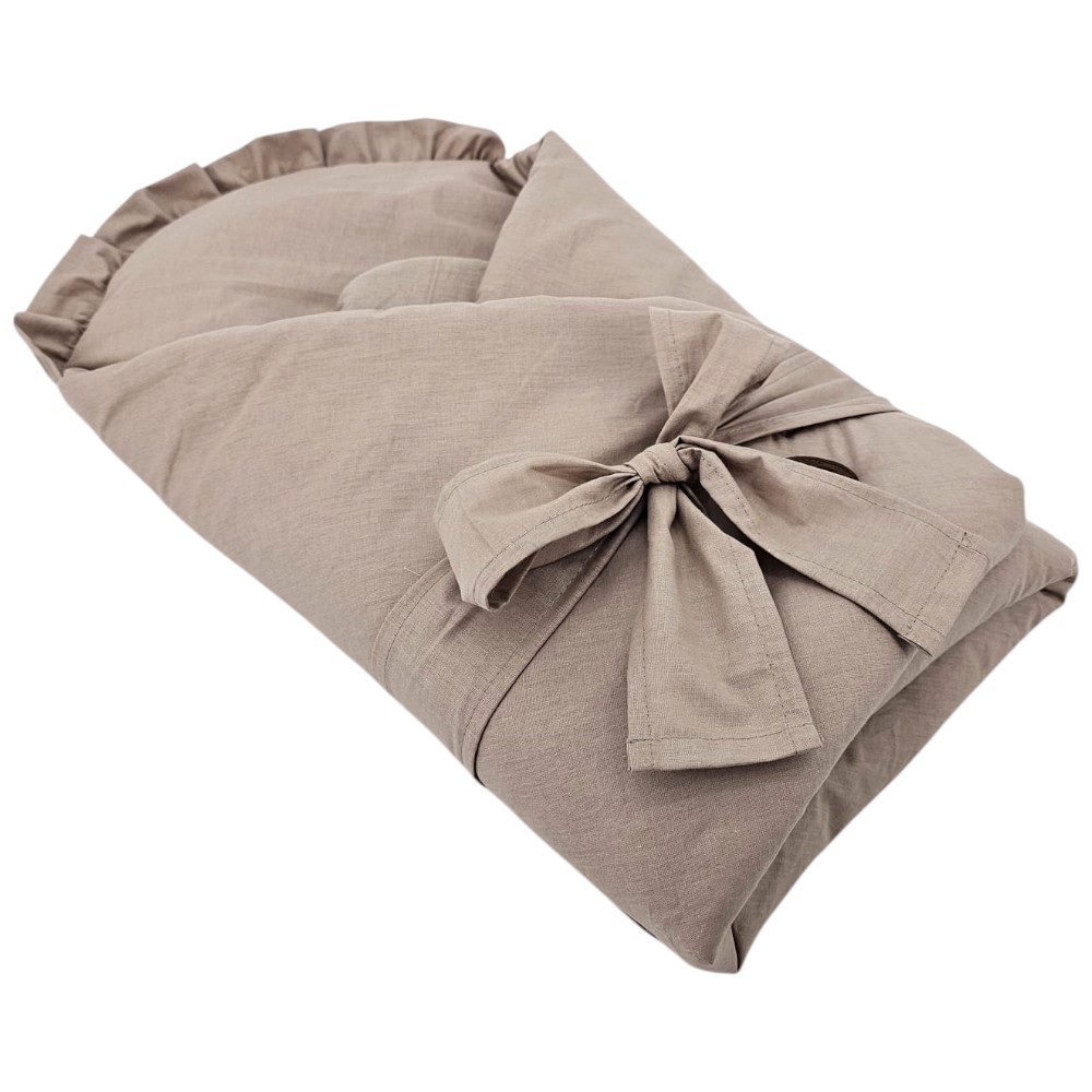 ECO Pamut pólya kivehető kókuszos betéttel, masnival és fodros Dark Pink 75x75cm