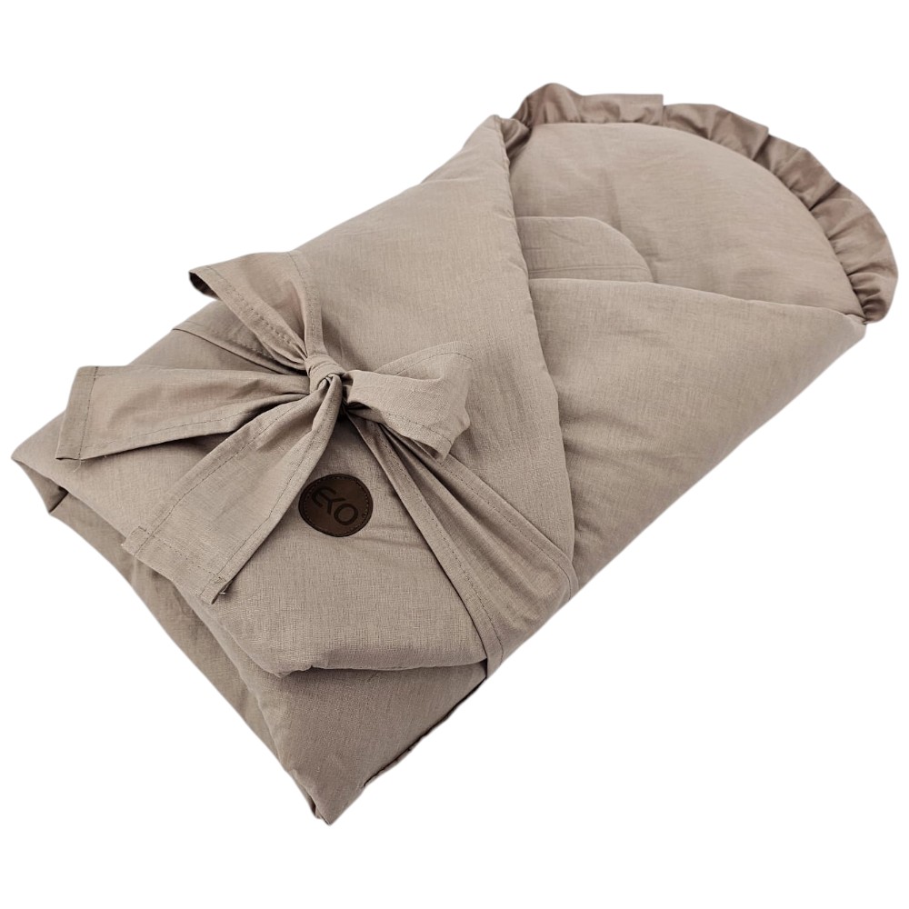 ECO Pamut pólya kivehető kókuszos betéttel, masnival és fodros Dark Pink 75x75cm