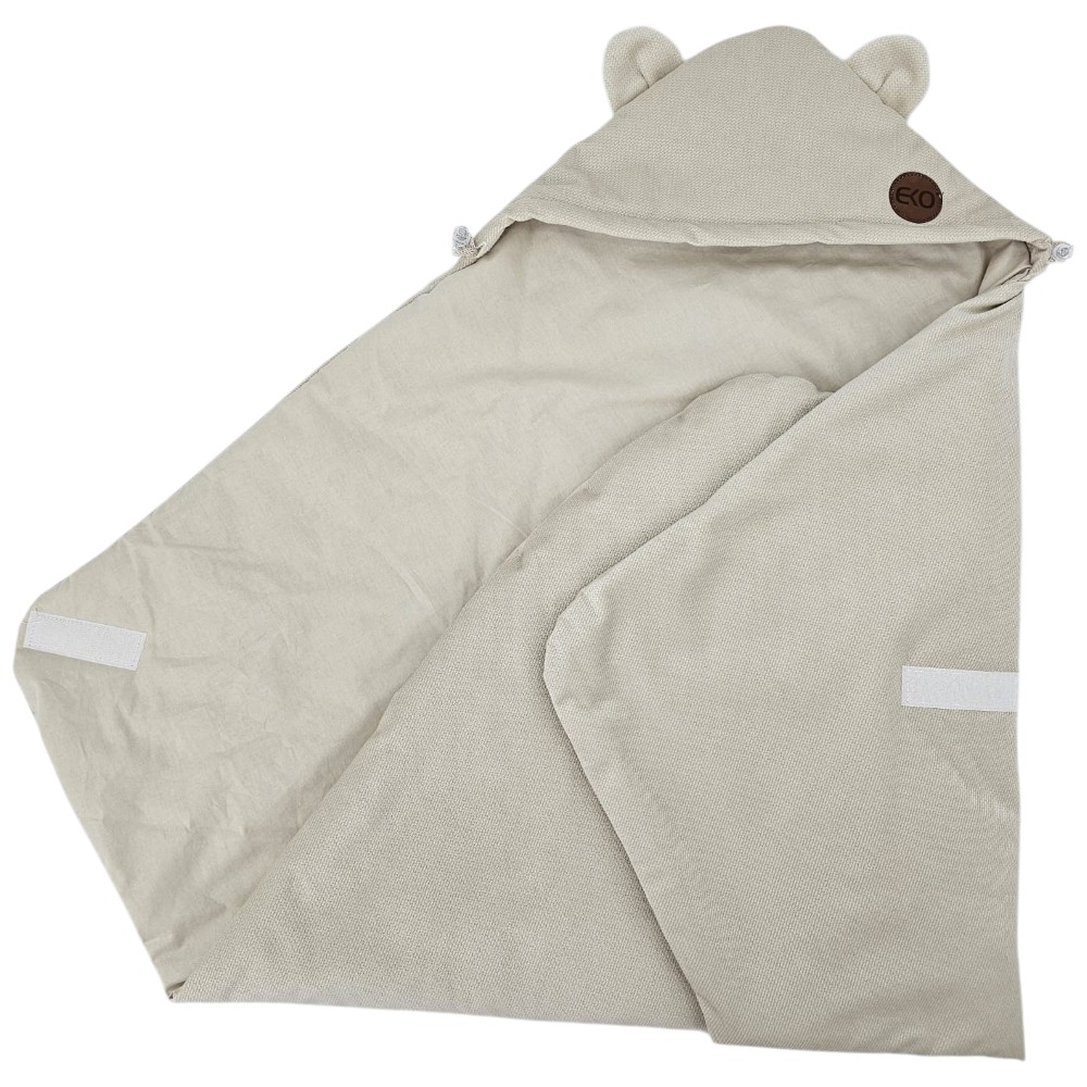 EKO Pamut autósülés lábzsák bársony Light Beige 110x100cm