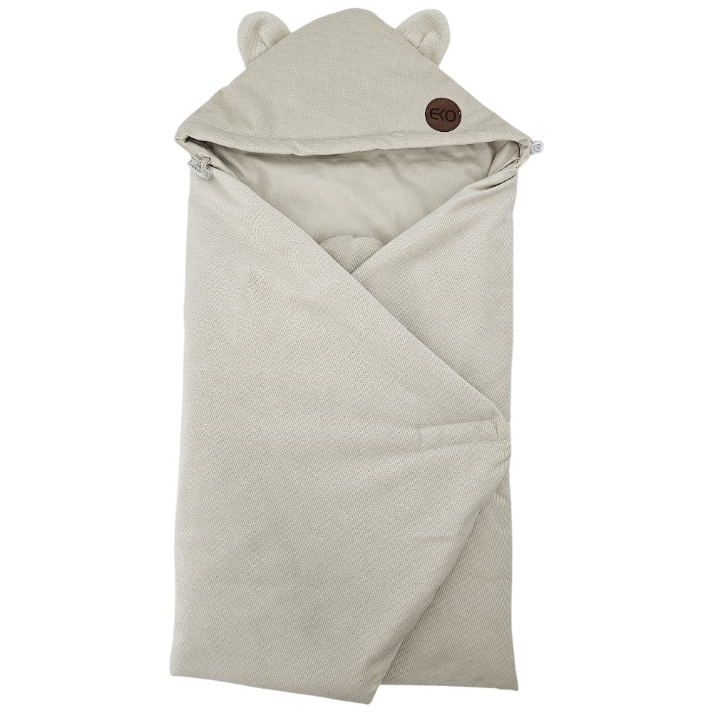 EKO Pamut autósülés lábzsák bársony Light Beige 110x100cm