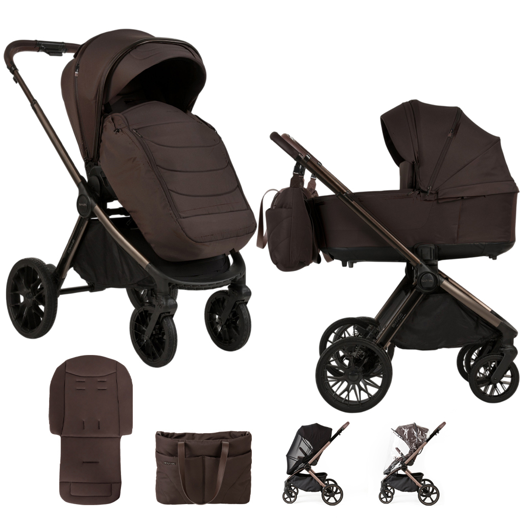 ADAMEX Kombinált babakocsi Bianco 13 New Chocolate Brown