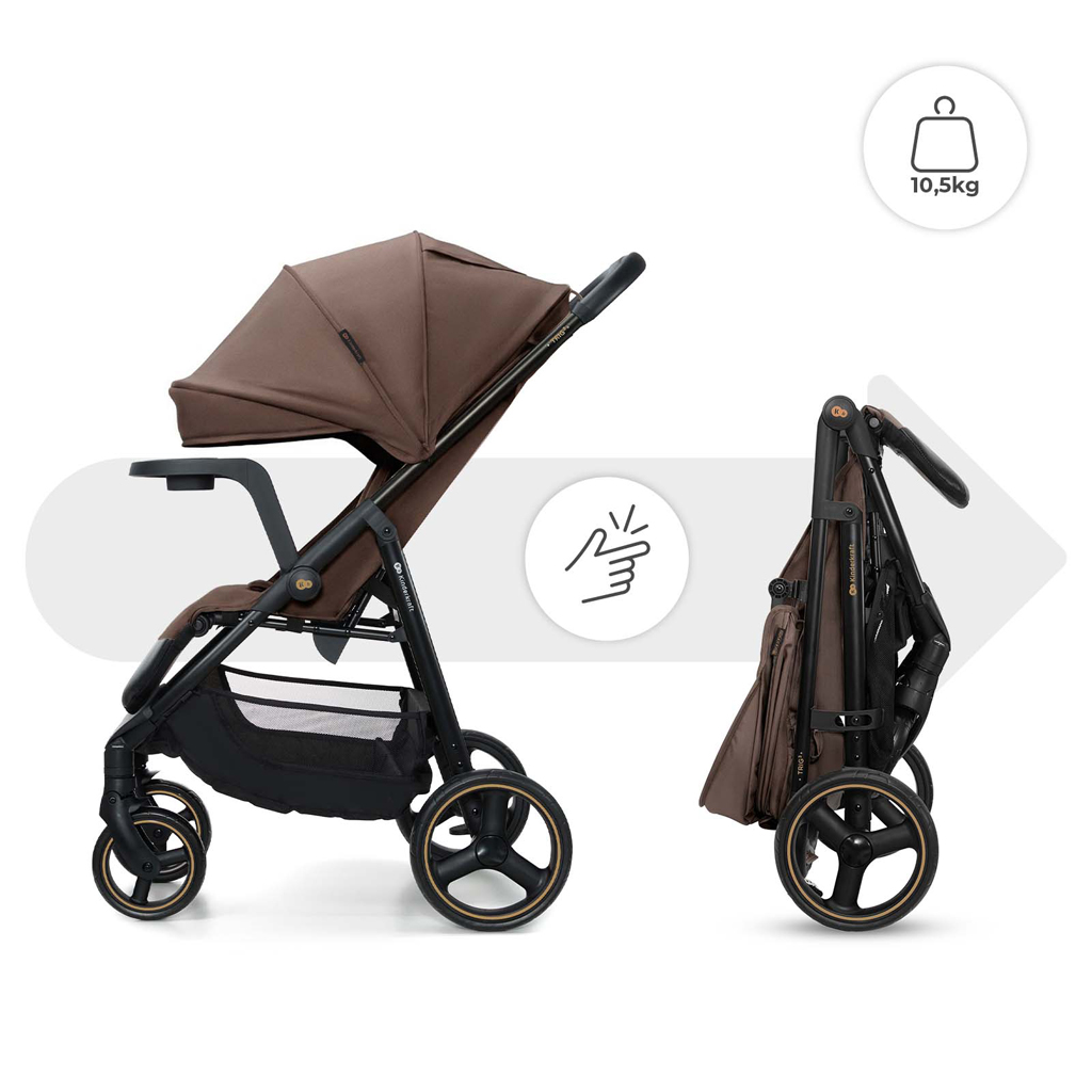 KINDERKRAFT Sport babakocsi Trig 3 Tray Velvet Mocca
