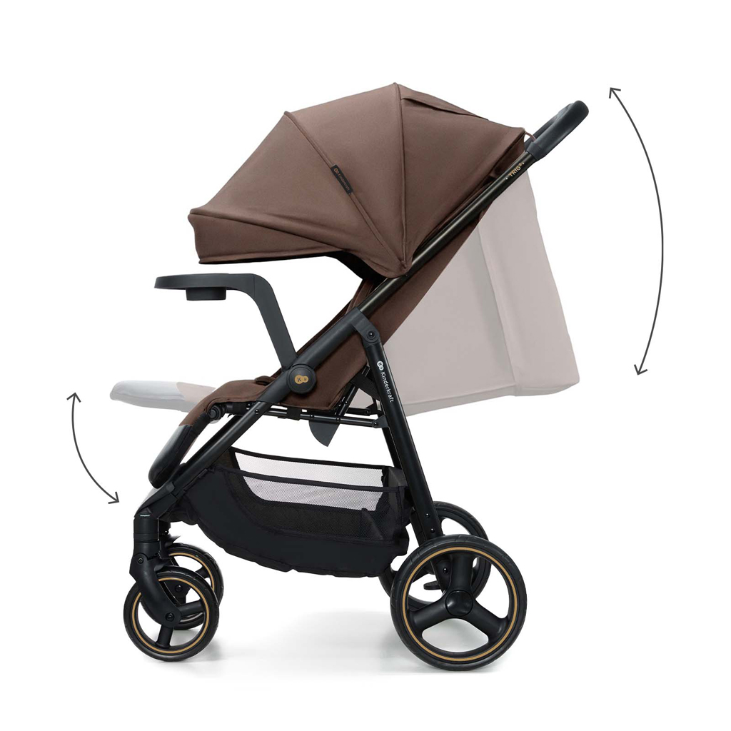 KINDERKRAFT Sport babakocsi Trig 3 Tray Velvet Mocca