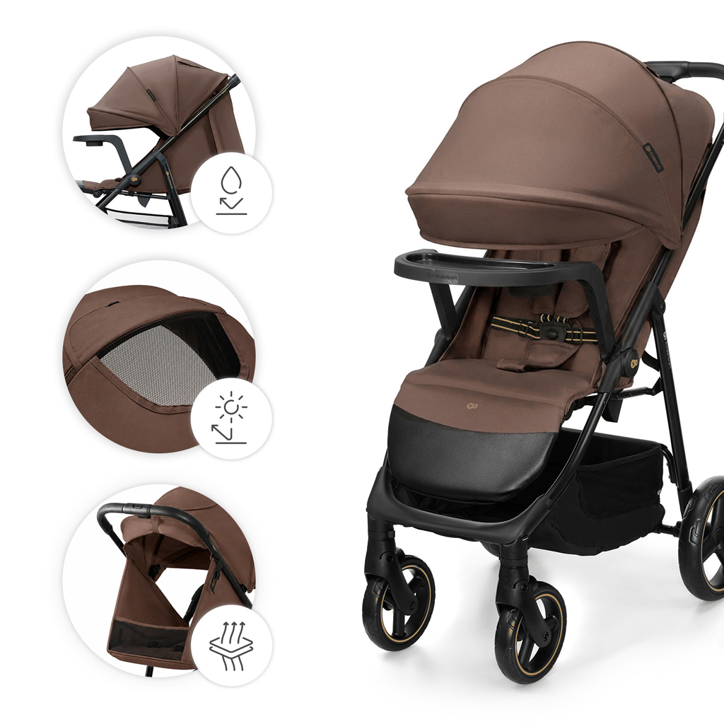 KINDERKRAFT Sport babakocsi Trig 3 Tray Velvet Mocca