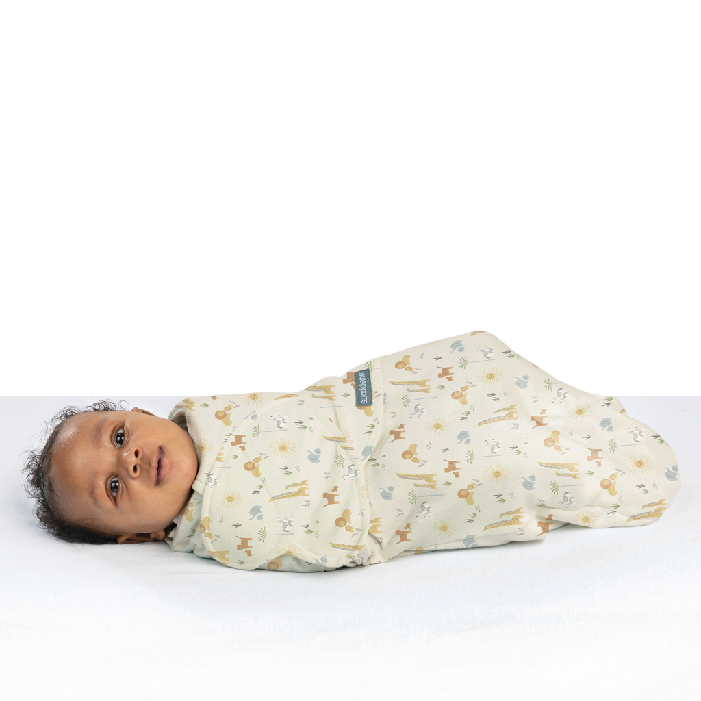 INGENUITY SwaddleMe™ kagyló pamut 1 db 0-3 hónapos Monogram Collection™ Safari pólya, 3 db