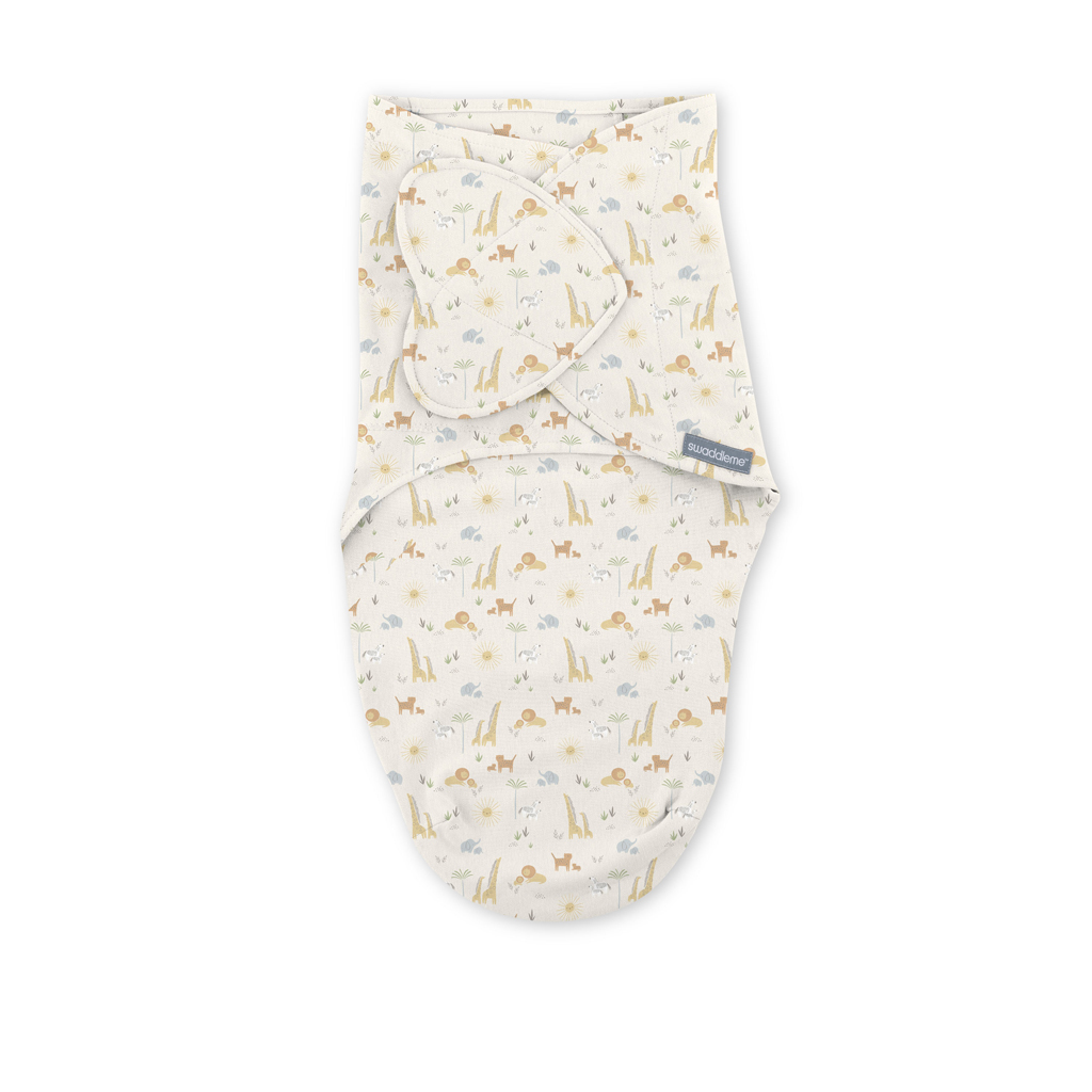 INGENUITY SwaddleMe™ kagyló pamut 1 db 0-3 hónapos Monogram Collection™ Safari pólya, 3 db
