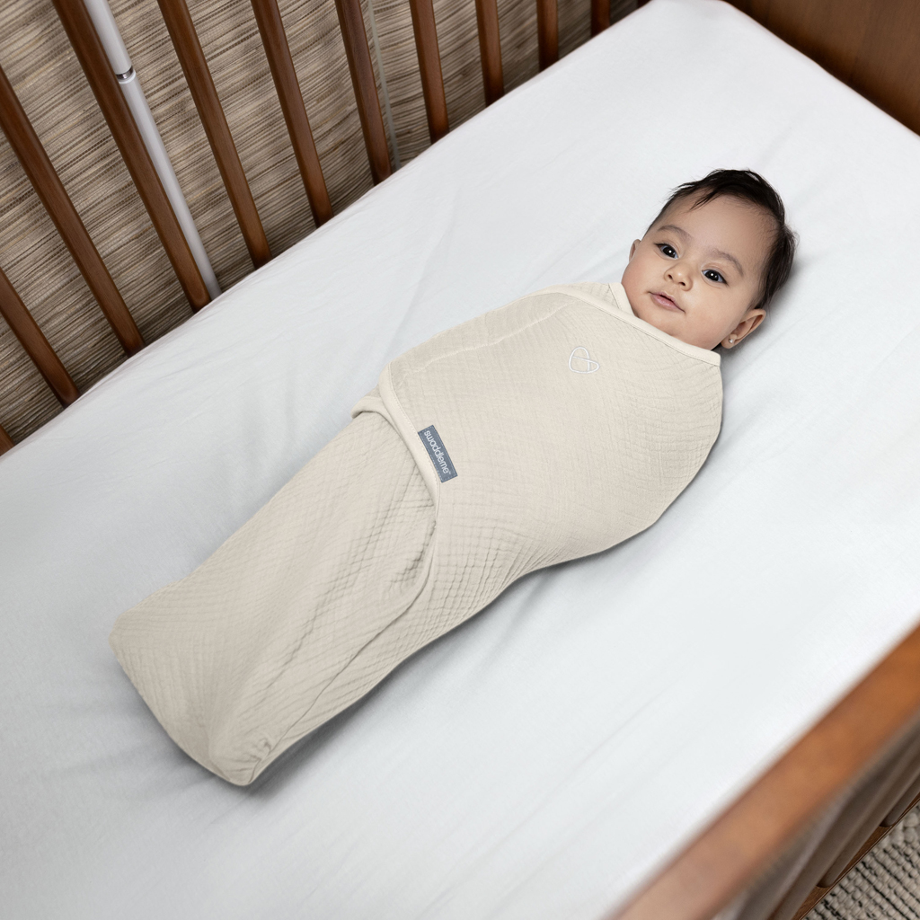 INGENUITY SwaddleMe™ muszlin pólya 1 db 0-3 hónapos kortól Cream/Cashew, 2 db
