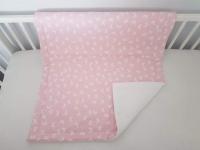 Handmade pléd rózsaszín - pillangós