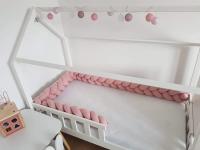 Smart Bed fonott rácsvédő - fáradt rózsaszín