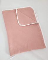 Handmade nyári takaró 70x90cm lazac