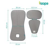 Zopa Szellőző alátét gyerekülésbe Breeze 2/3 Maory Grey