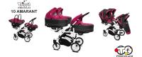 Baby Active Trippy Premium hármas ikerbabakocsi