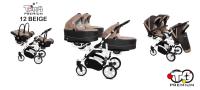 Baby Active Trippy Premium hármas ikerbabakocsi