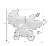 Baby Active Trippy Premium hármas ikerbabakocsi