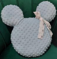 Handmade nagy Mickey párna kék fehér masnival