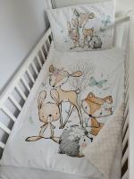Handmade szett babaágyba Erdei állatok