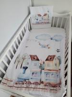 Handmade 2-részes ágynemű szett Vonat