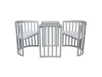 Nagyobbítható gyerekágy 9in1 Oval Grey + Matrac