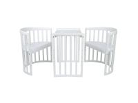 Nagyobbítható gyerekágy 9in1 Oval White + matrac