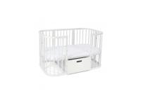 Nagyobbítható gyerekágy 9in1 Oval White + matrac