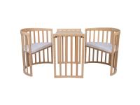 Nagyobbítható gyerekágy 9in1 oval natural + Matrac + SZETT