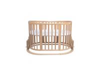 Nagyobbítható gyerekágy 9in1 oval natural + Matrac + SZETT