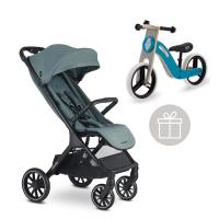 EASYWALKER Jackey XL + pedál nélküli gyerekkerékpár Uniq Turquoise